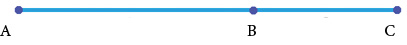 A straight line divided in the golden ratio.