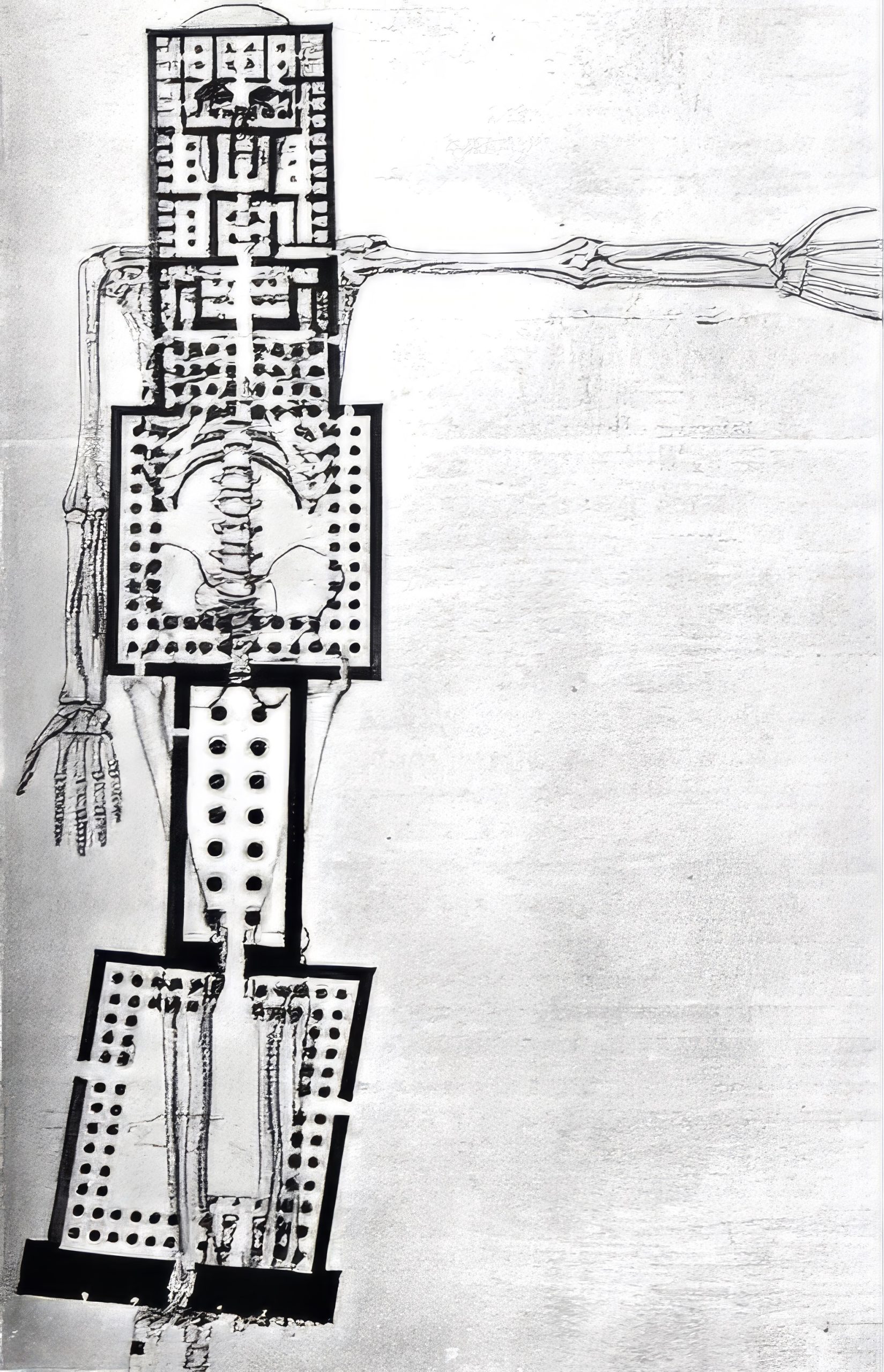 Schwaller de Lubicz shows that the whole plan of the Temple of Luxor is based on the precise measurements of the human body.
