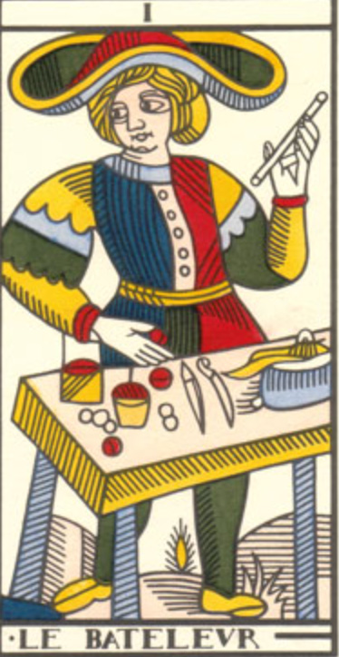 "Le Bateleur" from the Dodal Marseille Tarot